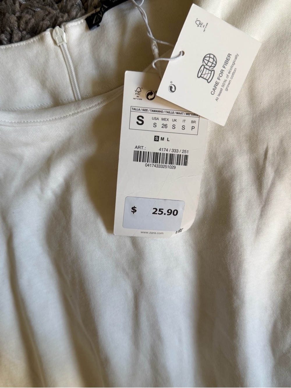 Zara White Sleeveless Elastic-Waist Romper - Picture 2 of 2
